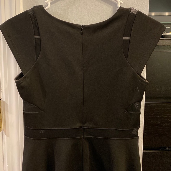 Elisa B size 12 black flowy formal dress with mesh cutouts - Picture 5 of 7
